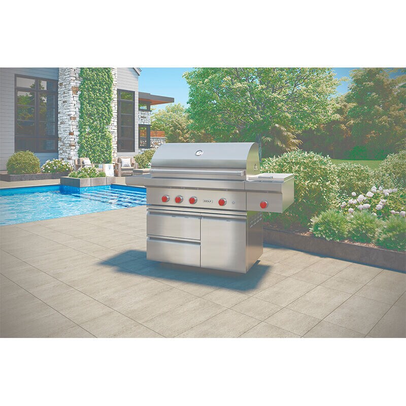 Wolf 42 in. 3-Burner Built-In Natural Gas Grill with Rotisserie, Sear Burner & Smoker Box - Stainless Steel, , hires