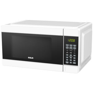 RCA 20 in. 1.1 cu. ft. Countertop Microwave with 10 Power Levels - White, , hires