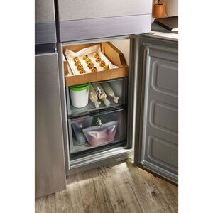 KitchenAid 36 in. 19.4 cu. ft. Counter Depth 4-Door French Door Refrigerator with Ice Maker - Stainless Steel, , hires