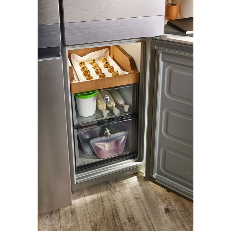 KitchenAid 36 in. 19.4 cu. ft. Counter Depth 4-Door French Door Refrigerator with Ice Maker - Stainless Steel, , hires