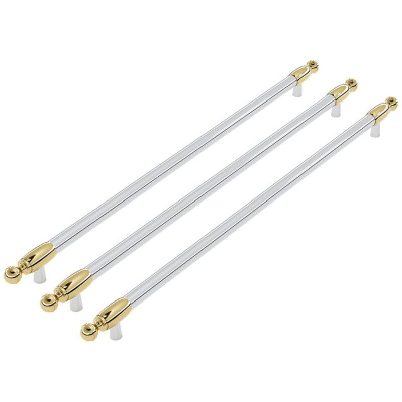 Bertazzoni Heritage Series Handle Kit for 36" French Door Refrigerator RFD36FZN - Stainless Steel with Gold Accents, , hires