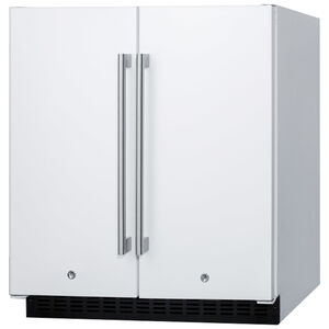 Summit 30 in. 5.4 cu. ft. Side by Side Undercounter Refrigerator - White, , hires