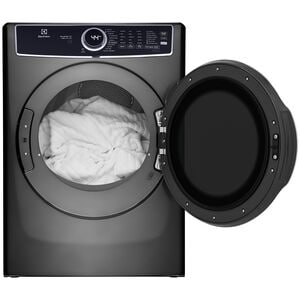 Electrolux 600 Series 27 in. 8.0 cu. ft. Stackable Electric Dryer with Balance Dry, Instant Refresh, Perfect Steam & Sanitize Cycle - Titanium, Titanium, hires
