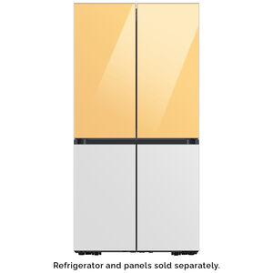 Samsung BESPOKE 4-Door Flex Top Panel for Refrigerators - Sunrise Yellow Glass, , hires