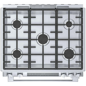Bosch 800 Series 30 in. 4.8 cu. ft. Convection Oven Slide-In Gas Range with 5 Sealed Burners - Stainless Steel, , hires