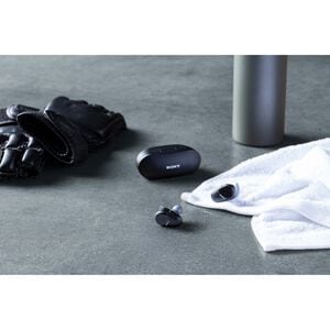 Sony - WF-SP800N/B True Wireless Noise-Cancelling In-Ear Headphones - Black, , hires
