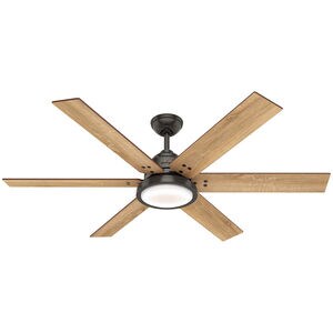 Hunter Warrant 60 in. Ceiling Fan with LED Light Kit and Wall Control - Noble Bronze, , hires