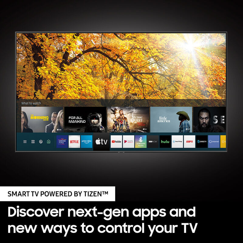 Samsung - The Terrace Series 55" Class Partial Sun 4K UHD QLED Smart Tizen Outdoor TV, Black, hires