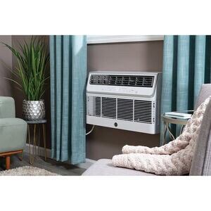 GE 10,000 BTU 115V Smart Energy Star Through-the-Wall Air Conditioner with 3 Fan Speeds, Sleep Mode & Remote Control - White, , hires