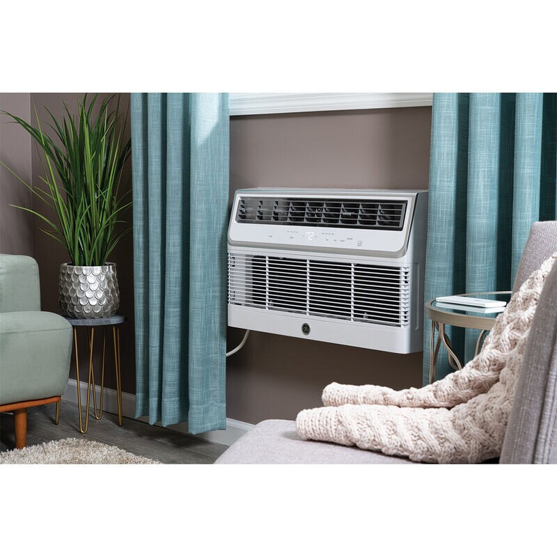 GE 10,000 BTU 115V Smart Energy Star Through-the-Wall Air Conditioner with 3 Fan Speeds, Sleep Mode & Remote Control - White, , hires