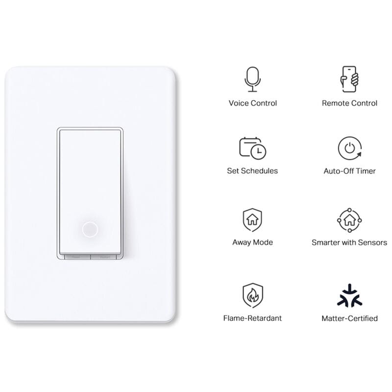 TP-Link - Tapo Smart Wi-Fi Light Switch with Matter - White, , hires