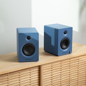 Victrola Tempo Bluetooth Bookshelf Speakers - Blue, , hires
