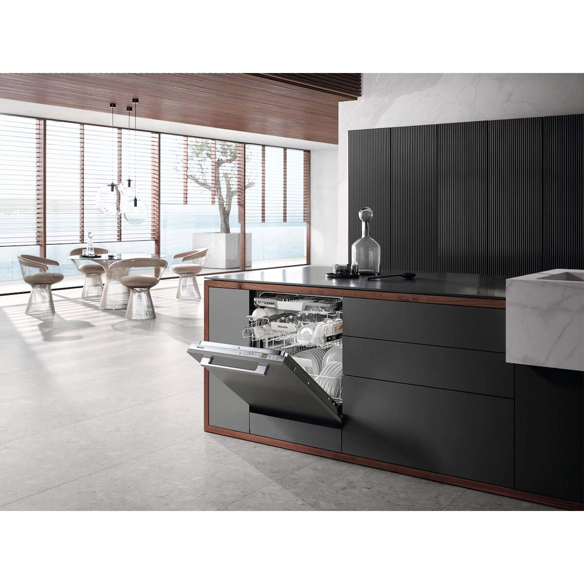 Miele 24 in. Top Control Dishwasher with 42 dBa Sound Level & 3rd