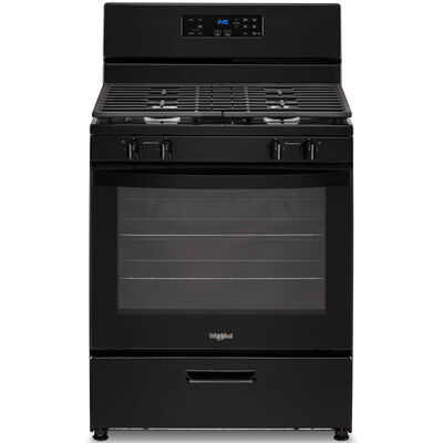 Whirlpool 30 in. 5.1 cu. ft. Gas Range with 4 Sealed Burners - Black | WFG320M0MB
