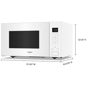 Whirlpool 22 in. 1.6 cu. ft. Countertop Microwave with 10 Power Levels & Sensor Cooking - White, White, hires
