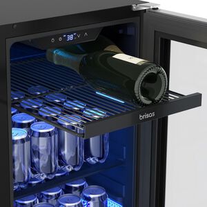 Zephyr 15 in. Built-in/Freestanding 4.0 cu. ft. Compact Beverage Center with Pull-Out Shelves & Digital Control - Stainless Steel, , hires