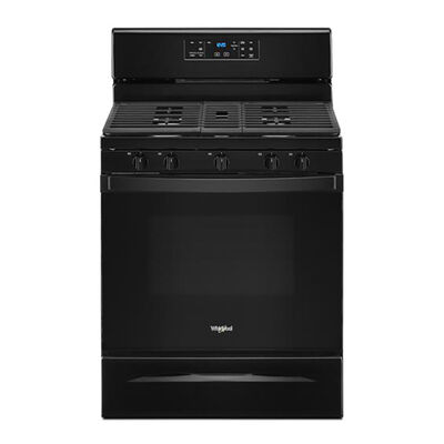 Whirlpool 30 in. 5.0 cu. ft. Oven Freestanding Gas Range with 5 Sealed Burners - Black | WFG525S0JB
