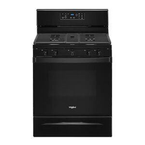 Whirlpool 30 in. 5.0 cu. ft. Oven Freestanding Gas Range with 5 Sealed Burners - Black, Black, hires
