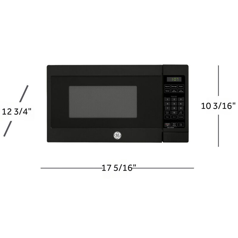 GE Spacemaker 17 in. 0.7 cu. ft. 700W Countertop Microwave - Black, Black, hires