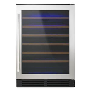 Whirlpool 24 in. Undercounter Wine Cooler with Single Zone & 51 Bottle Capacity - Stainless Steel, , hires