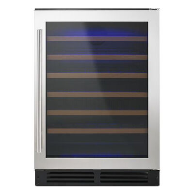 Whirlpool 24 in. Undercounter Wine Cooler with Single Zone & 51 Bottle Capacity - Stainless Steel | WUW35X24DS