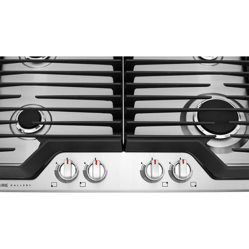 Frigidaire Gallery 30 in. 4-Burner Natural Gas Cooktop with Simmer Burner & Power Burner - Stainless Steel, , hires