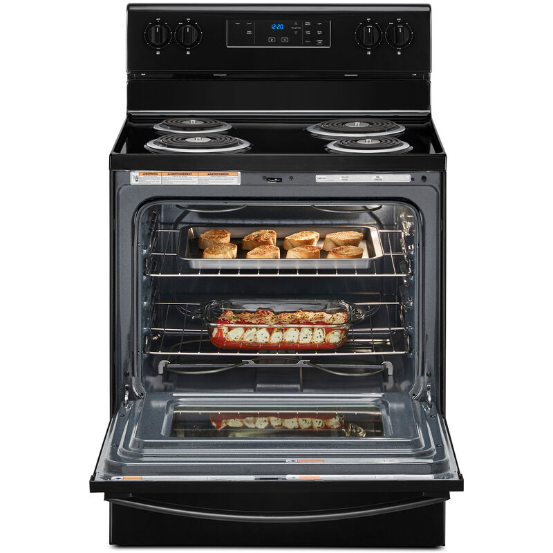 Whirlpool 30 in. 4.8 cu. ft. Oven Freestanding Electric Range with 4 Coil Burners - Black, , hires