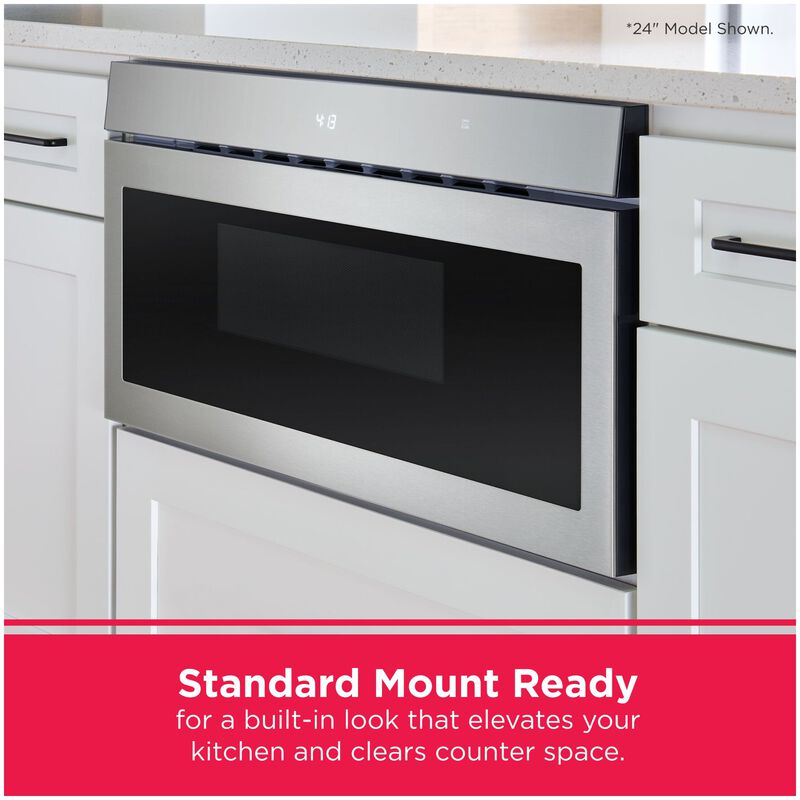 Frigidaire Professional 24 in. 1.2 cu. ft. 1000W Drawer Microwave with Sensor Cooking - Stainless Steel, , hires
