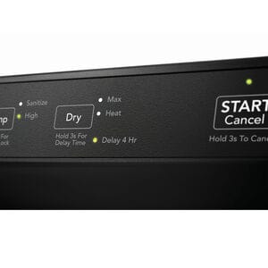 Frigidaire 24 in. Front Control Dishwasher with 54 dBa Sound Level, MaxDry & Pocket - Black, Black, hires