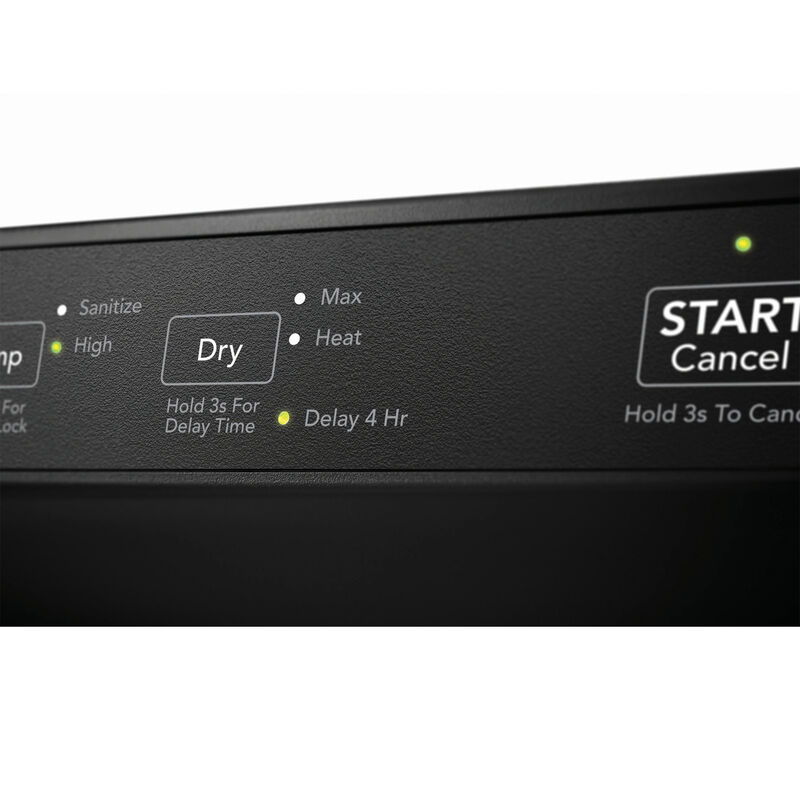 Frigidaire 24 in. Front Control Dishwasher with 54 dBa Sound Level, MaxDry & Pocket - Black, Black, hires