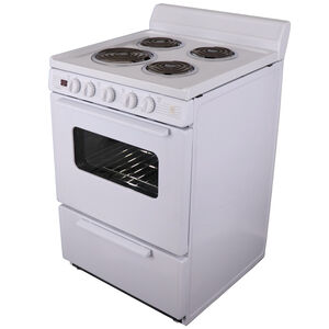 Premier 24 in. 2.9 cu. ft. Electric Range with Coil Burners - White, , hires