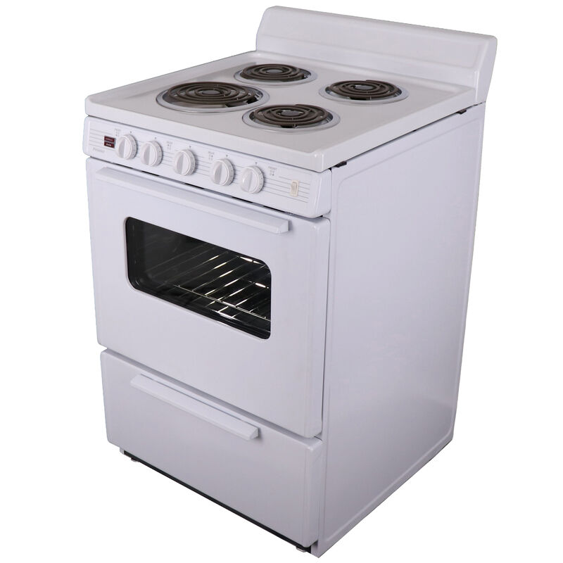 Premier 24 in. 2.9 cu. ft. Electric Range with Coil Burners - White, , hires