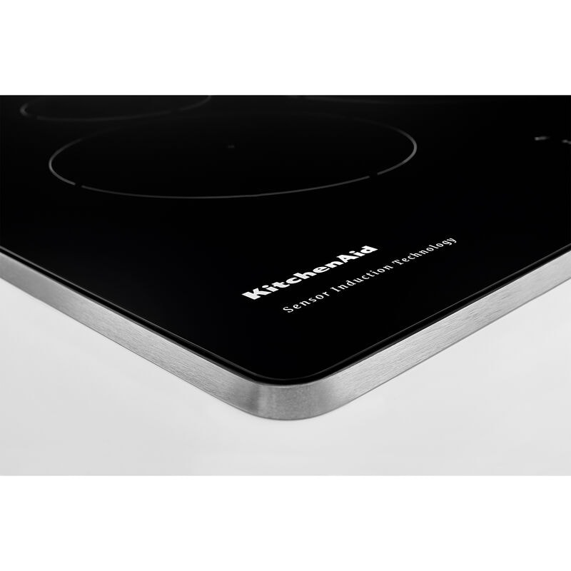 KitchenAid 36 in. 5-Burner Induction Cooktop with Simmer Burner & Power Burner - Stainless Steel, , hires