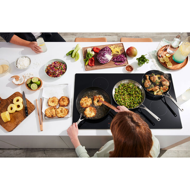 KitchenAid 36 in. 5-Burner Induction Cooktop with Simmer Burner & Power Burner - Stainless Steel, , hires