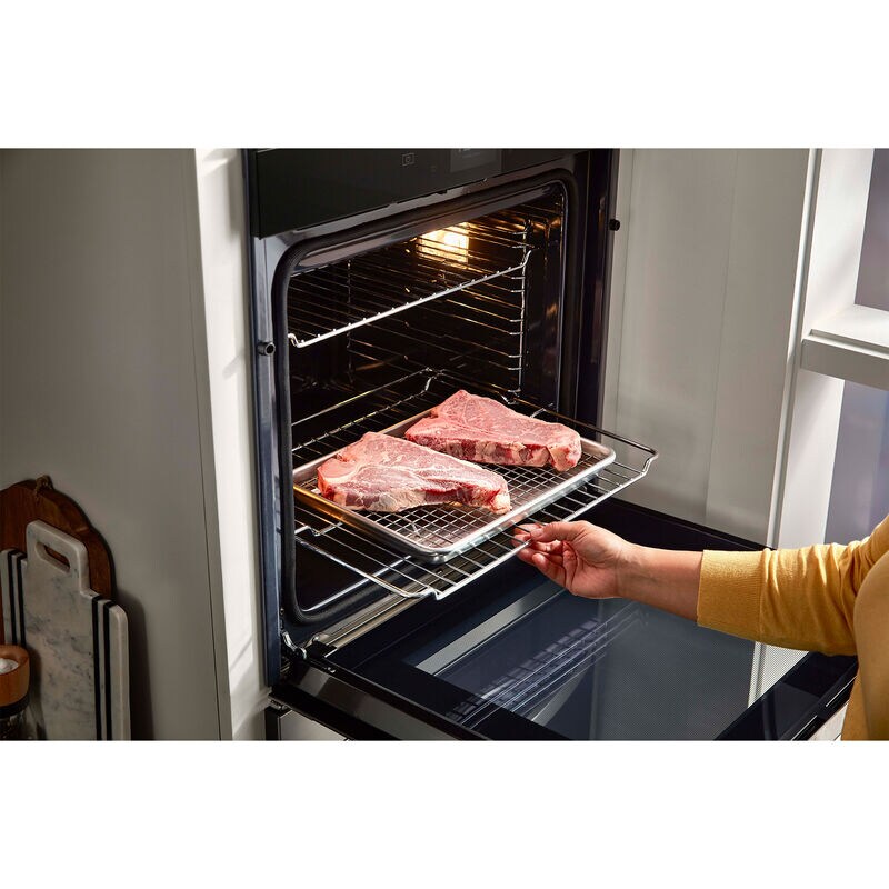 Whirlpool 24 in. 5.8 cu. ft. Smart Front Control Electric Double Wall Oven with True European Convection - White, White, hires