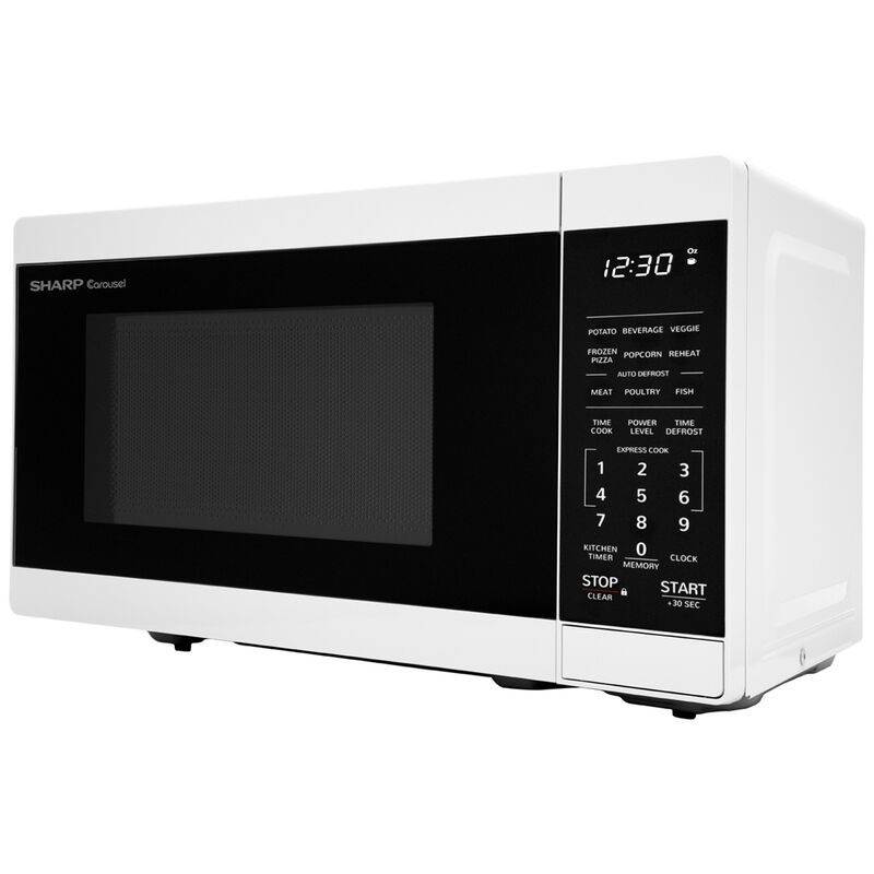Sharp 17 in. 0.7 cu. ft. Countertop Microwave with 11 Power Levels - White