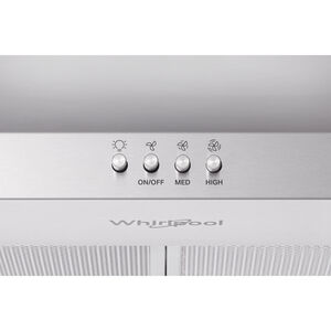 Whirlpool 30 in. Convertible Chimney Style Range Hood with 300 CFM, 3 Fan Speeds & 2 LED Lights - Stainless Steel, , hires