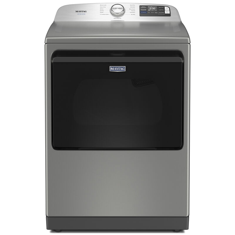 Maytag Pet Pro 27 in. 7.4 cu. ft. Smart Electric Dryer with Sensor Dry, Sanitize & Steam Cycle - Classic Silver, Classic Silver, hires