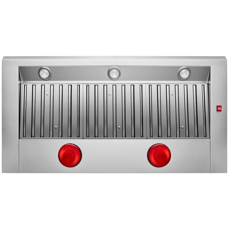 KitchenAid 48 in. Ducted Canopy Pro Style Style Range Hood with 4 Fan Speeds & 3 LED Lights - Stainless Steel, , hires