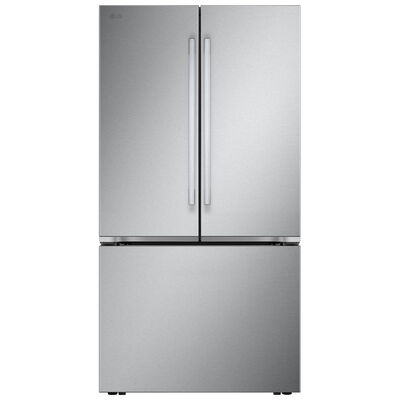 LG 36 in. 26.5 cu. ft. Smart Counter Depth French Door Refrigerator with Internal Water Dispenser - PrintProof Stainless Steel | LRFLC2726S