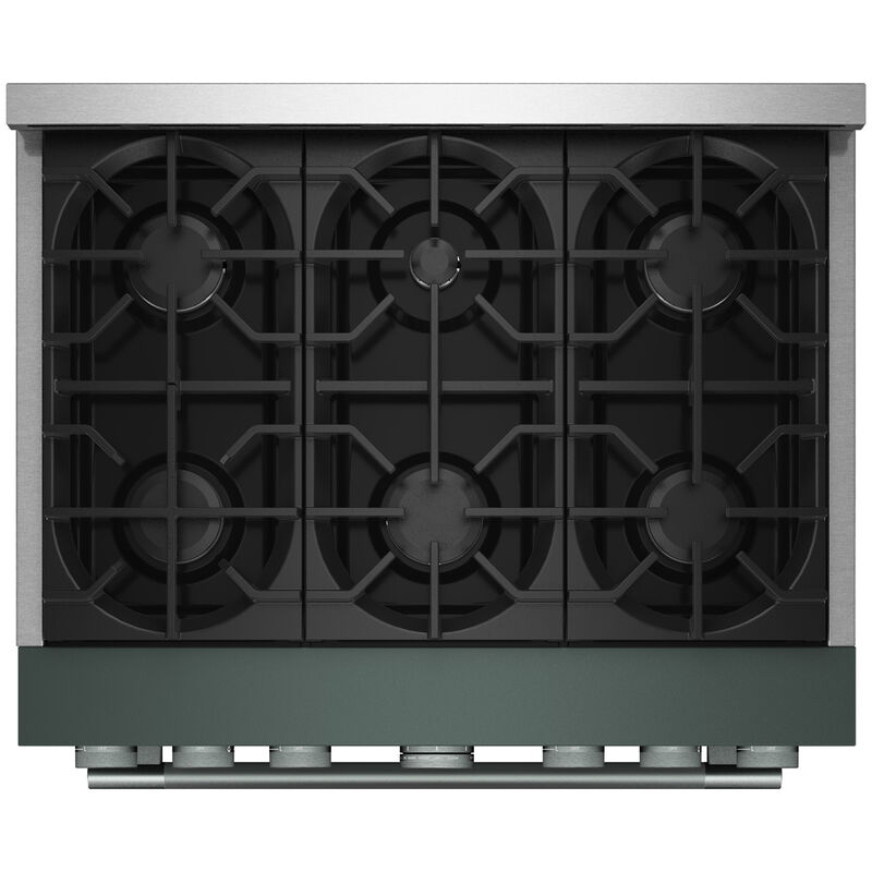 KitchenAid 36 in. 5.1 cu. ft. Air-Fry True European Convection Gas Range with 6 Sealed Burners - Juniper, , hires