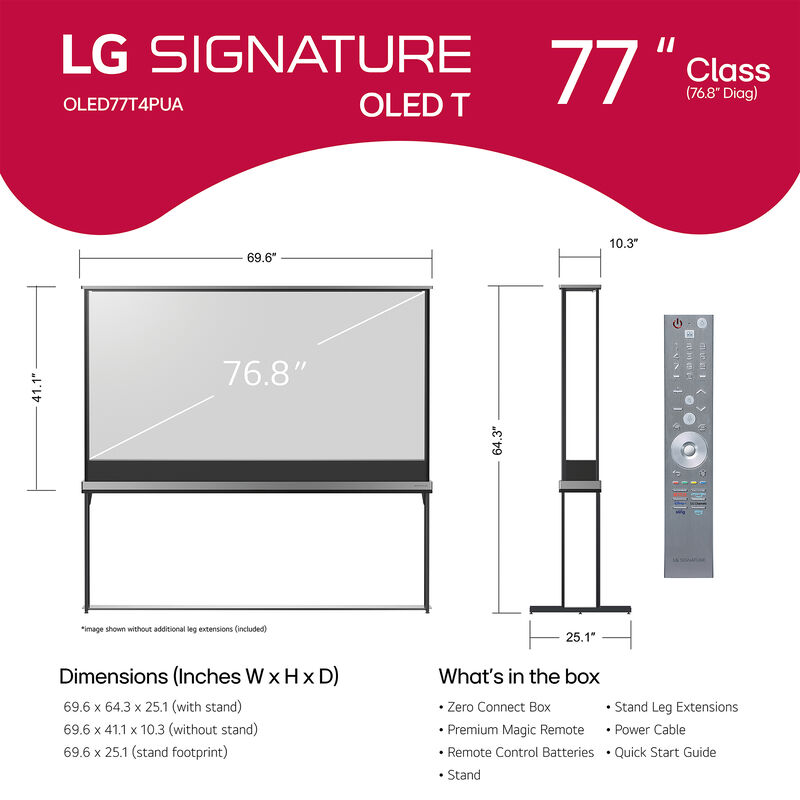 LG - 77" Class SIGNATURE OLED 4K UHD Smart webOS TV, , hires
