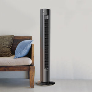 Lasko 48 in. Oscillating Tower Fan with 3 Speed Settings & Remote Control - Black, , hires