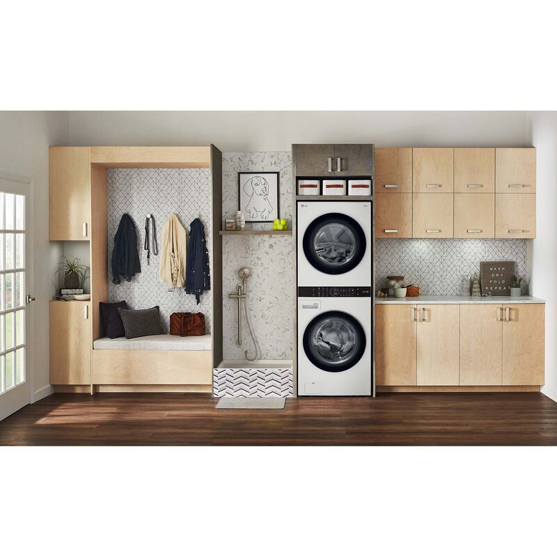LG 27 in. WashTower with 4.5 cu. ft. Washer with 6 Wash Programs & 7.4 cu. ft. Electric Dryer with 6 Dryer Programs, Sensor Dry & Wrinkle Care - White, White, hires