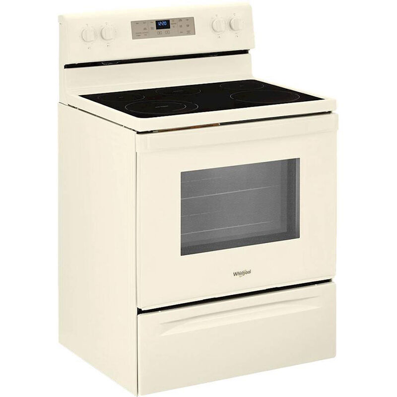 Whirlpool 30 in. 5.3 cu. ft. Oven Freestanding Electric Range with 5 Smoothtop Burners - Biscuit, Biscuit, hires