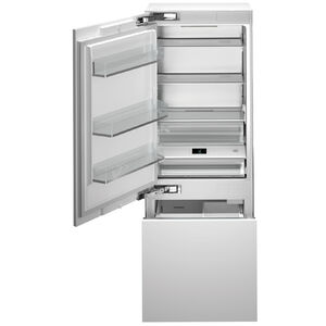 Bertazzoni 30 in. 16.0 cu. ft. Built-In Counter Depth Bottom Freezer Refrigerator with Internal Water Dispenser - Custom Panel Ready, , hires