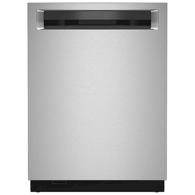 KitchenAid 24 in. Built-In Dishwasher with Top Control, 44 dBA Sound Level, 16 Place Settings, 5 Wash Cycles & Sanitize Cycle - Stainless Steel with PrintShield Finish | KDPM804KPS