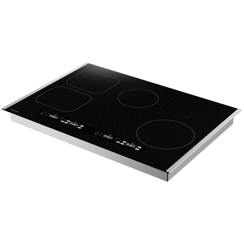 Sharp 30 in. 4-Burner Induction Cooktop with Simmer Burner & Power Burner - Black, , hires