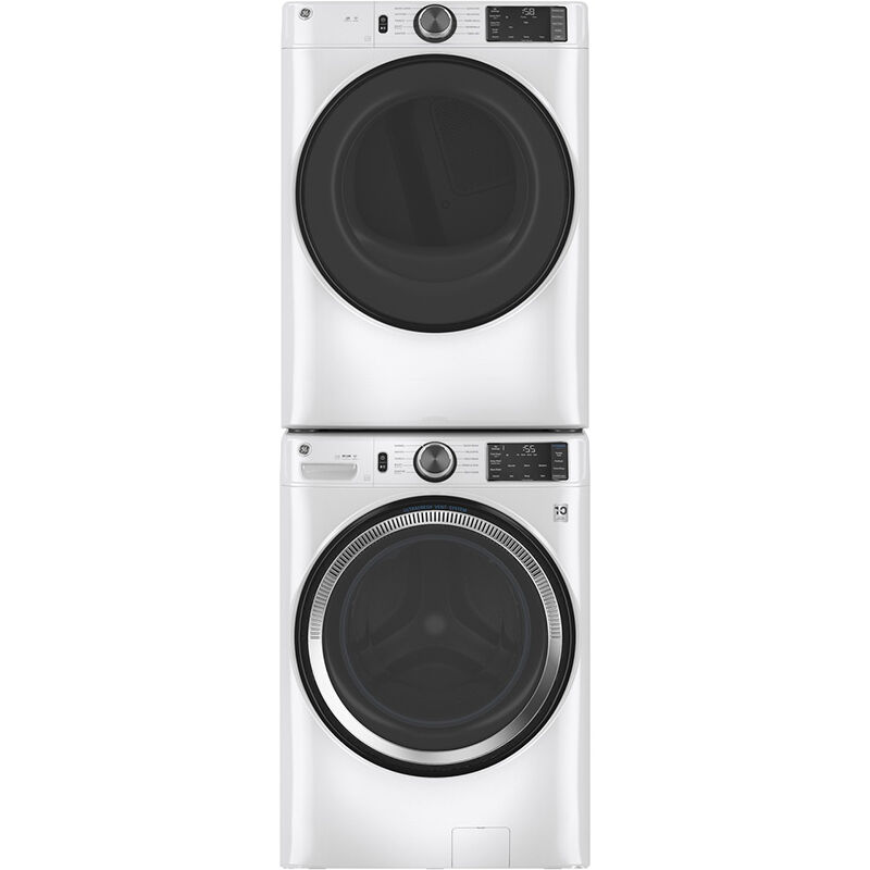 GE 28 in. 7.8 cu. ft. Smart Stackable Electric Dryer with Sanitize