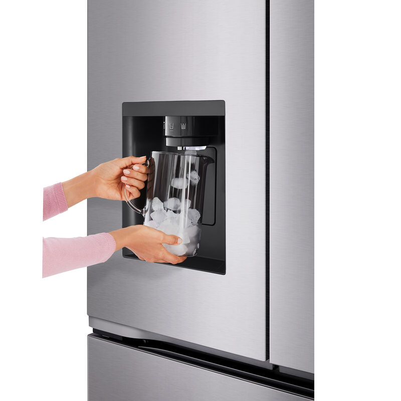 LG 36 in. 25.5 cu. ft. Smart Counter Depth French Door Refrigerator with Ice & Water Dispenser - PrintProof Noble Steel, , hires